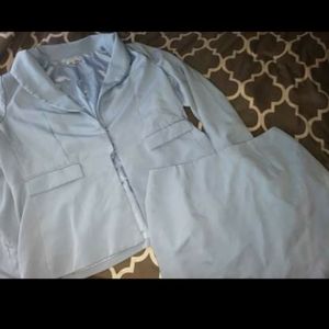 Baby Blue Cardi B skirt suit XL